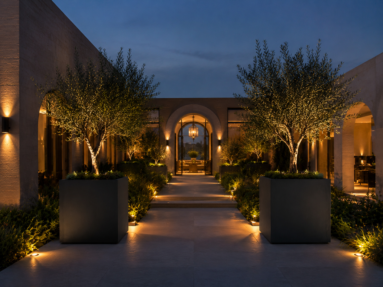 MINTRO planters in a real garden setting