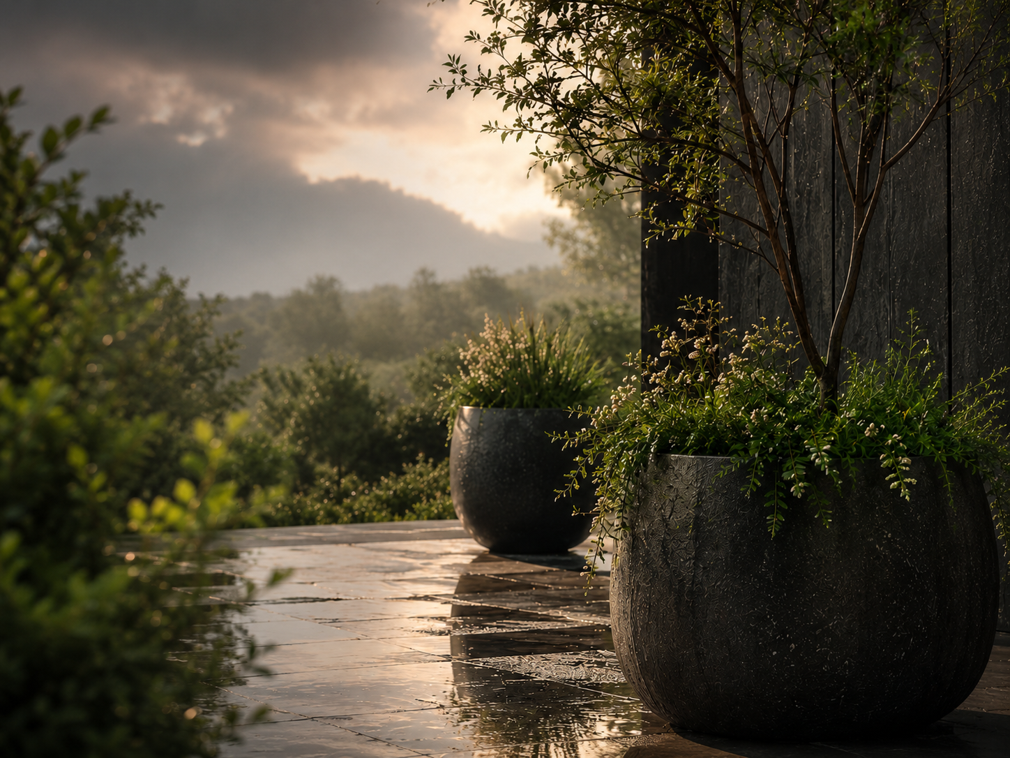 Premium sustainable planter collection for outdoor B2B projects